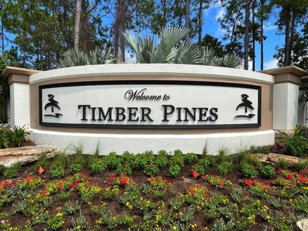 Timber Pines sign